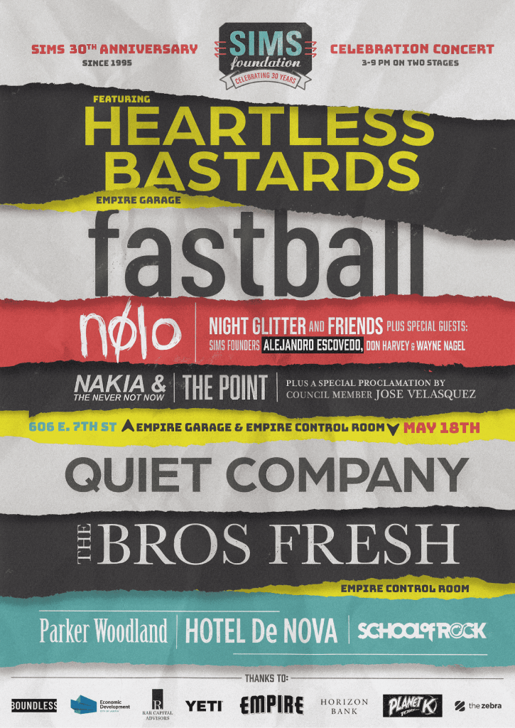 SIMS foundation 30 year anniversary bash lineup 2025