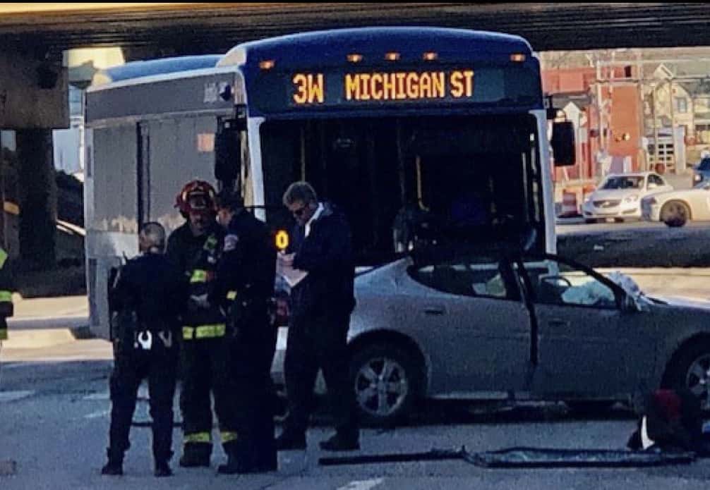 Downtown Crash With IndyGo Bus Kills Woman Hurts Child 93 1FM WIBC