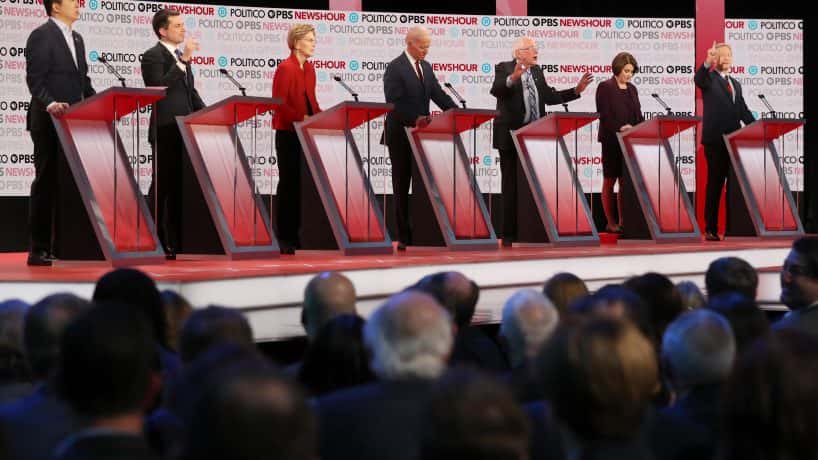Seven Democrats at the 6th debate in Los Angeles