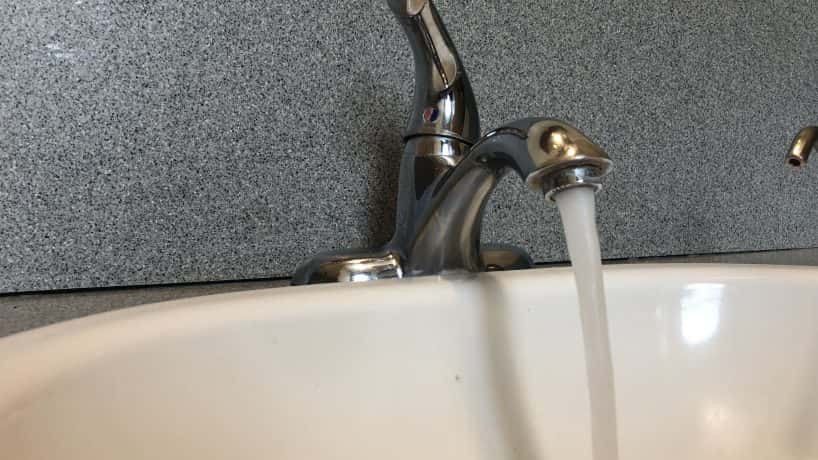 running water in sink