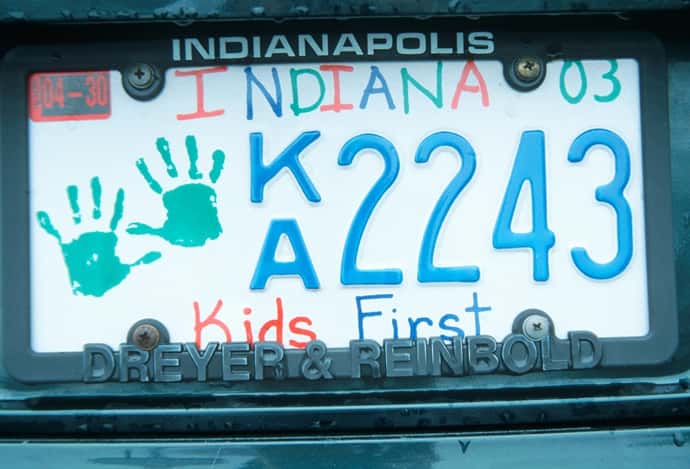 do indiana have renewal stickers for license plates