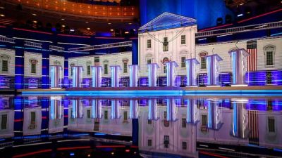 Democrat debate stage