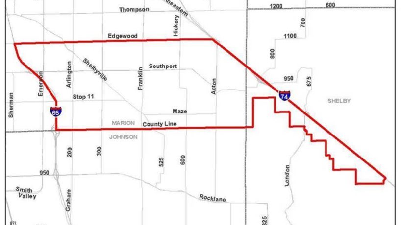 map of area affected by Boiling Advisory