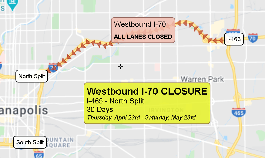 Westbound Closure