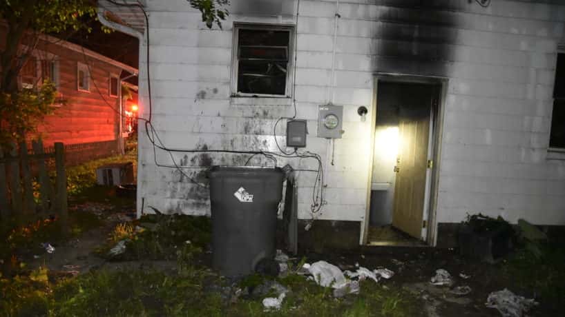 A burned house on North Chester Ave.