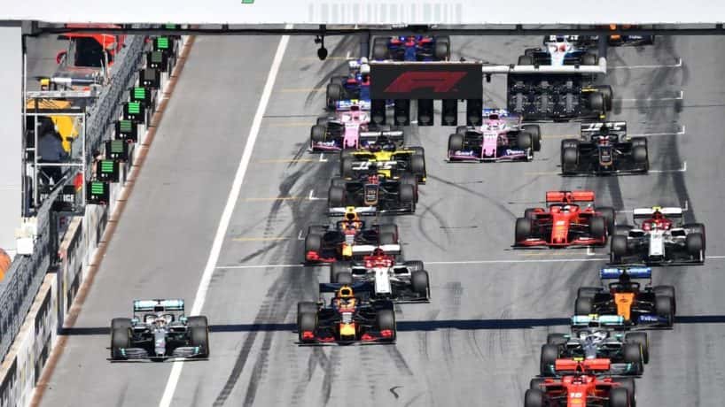 Formula One start at 2019 Austrian Grand Prix