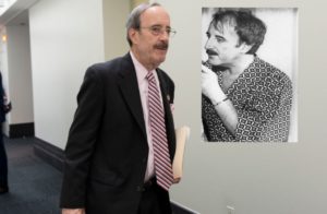 Rep. Eliot Engel, D-N.Y., departs from a meeting with the Democratic Caucus where the sending the articles of impeachment to the Senate was discussed on Tuesday Jan. 14, 2020. (Photo by Caroline Brehman/CQ-Roll Call, Inc via Getty Images)