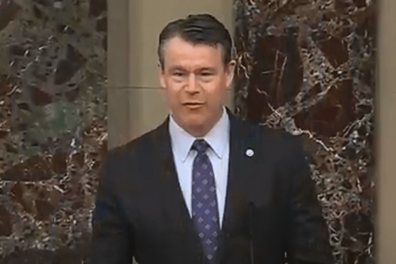 Sen. Todd Young speaks on the Senate floor