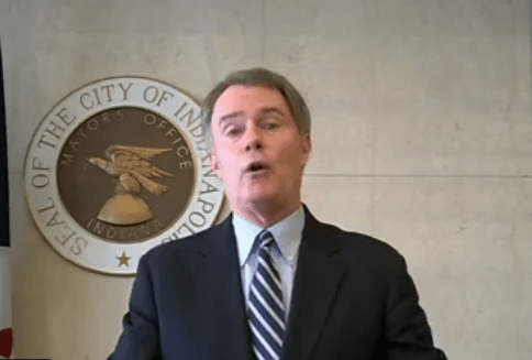 Mayor Joe Hogsett speaks