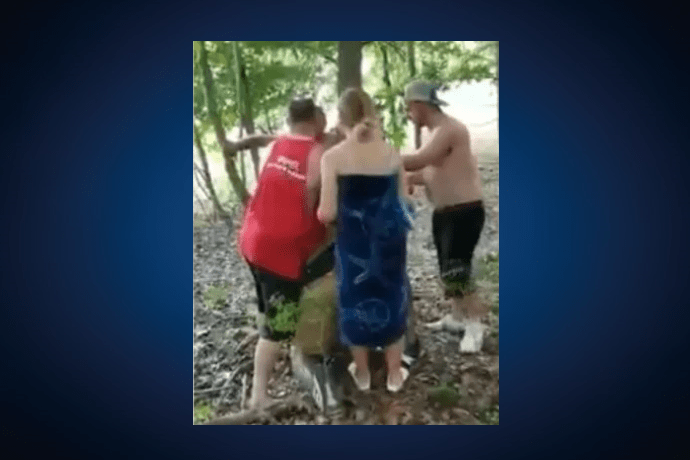 Screen Capture of an allegedly Lake Monroe hate crime attack.