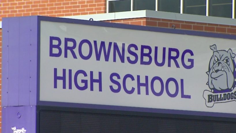 A sign for Brownsburg High School.