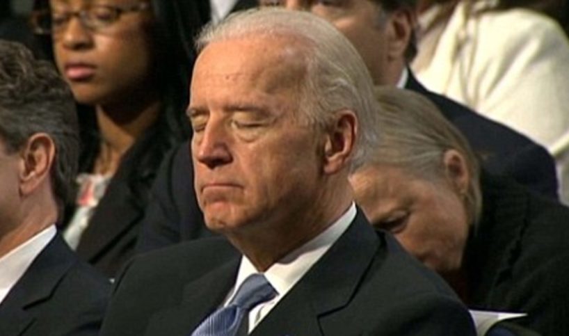 Biden Catches a Quick Nap... During His DNC Speech