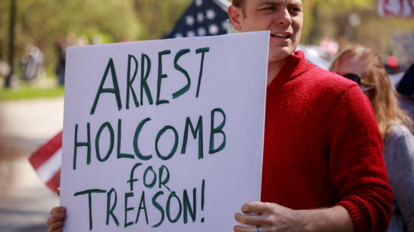 Protest of Eric Holcomb