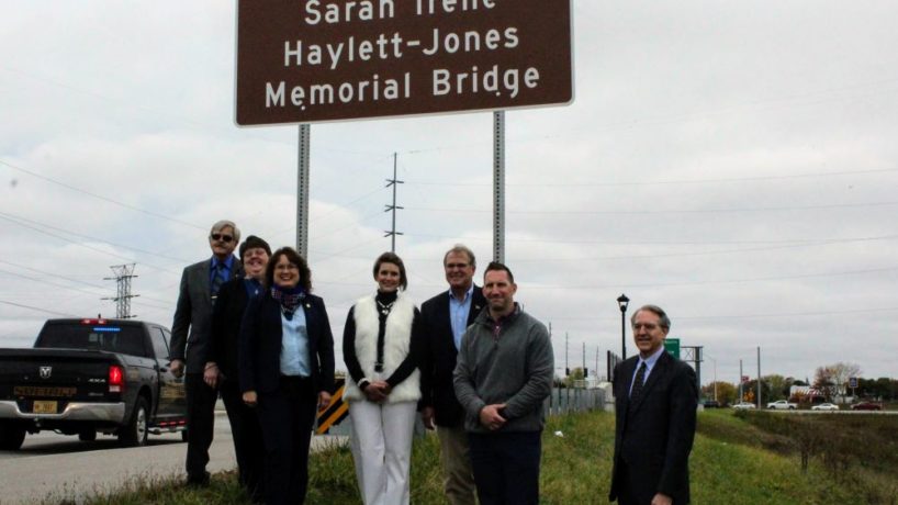 The dedication of the bridge for Haylett-Jones.