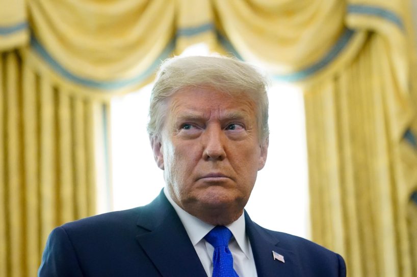President Trump pictured in a photo at the White House