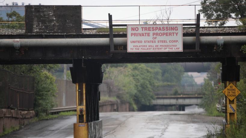 Road leading to Gary steel mill