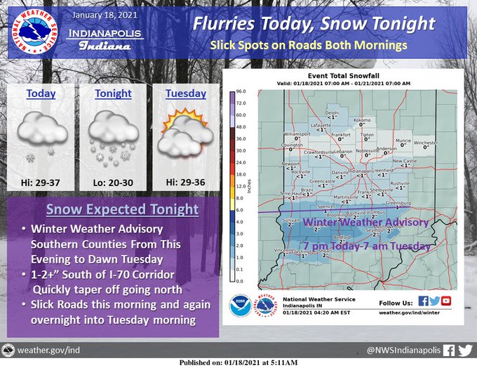 NWS: More Snow Expected, Winter Weather Advisory Issued - Vimarsana News