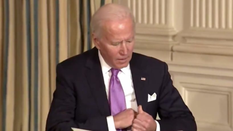 Joe Biden Completely Out To Lunch, Puts His Pen Away Then Forgets What He’s Doing…