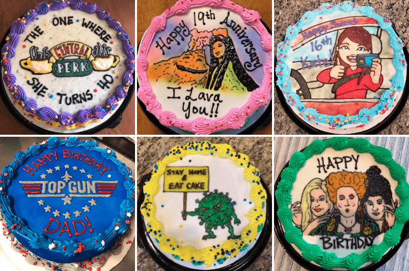 A collection of Dairy Queen ice cream cakes decorated by Diana Schwartz.