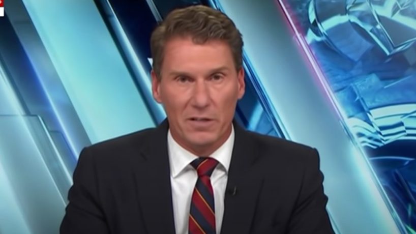 Sky News host Cory Bernardi delivers a commentary on U.S. President Joe Biden in this screen capture from Sky News.