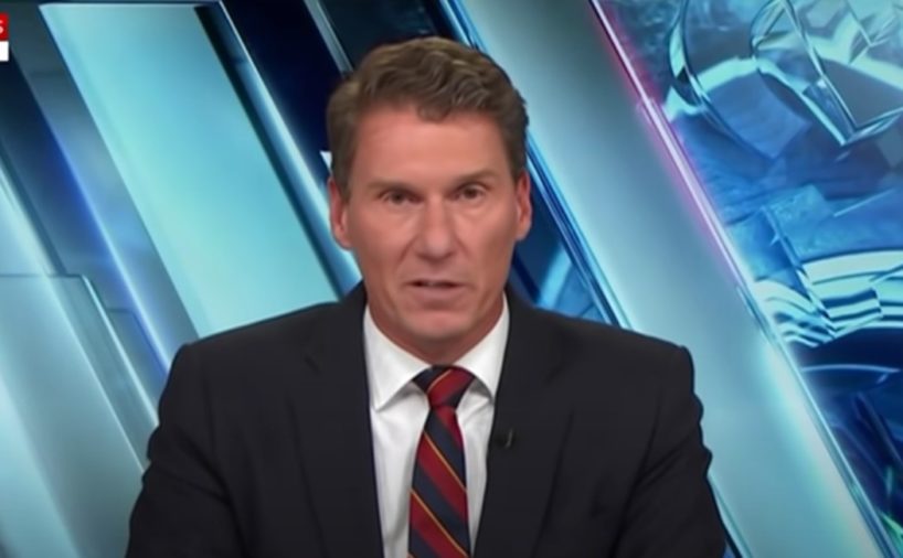 Sky News host Cory Bernardi delivers a commentary on U.S. President Joe Biden in this screen capture from Sky News.