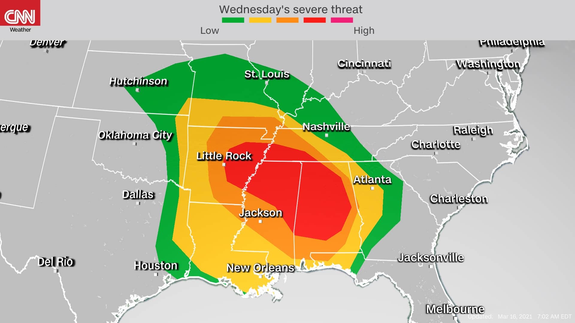 Substantial Threat Of Strong Tornadoes Anticipated In The South This ...