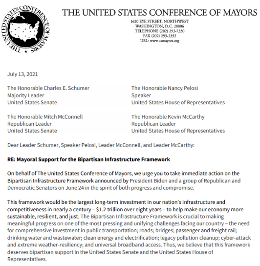 Six Indiana Mayors Sign Letter Supporting Bipartisan Infrastructure