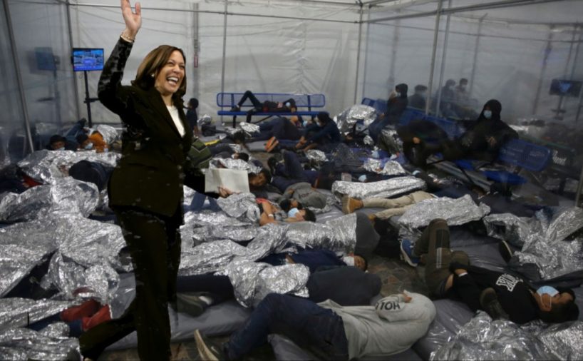 Young children lie inside a pod at the Department of Homeland Security holding facility run by the Customs and Border Patrol (CBP) on March 30, 2021 in Donna, Texas. The Donna location is the main detention center for unaccompanied children coming across the U.S. border in the Rio Grande Valley. The children are housed by the hundreds in eight pods that are about 3,200 square feet in size. Many of the pods had more than 500 children in them. The youngest of the unaccompanied minors are kept separate from the rest of the detainees. The Biden administration has just allowed journalists inside its main detention facility at the border for migrant children. It is an overcrowded tent structure where more than 4,000 kids and families are kept in pods, with the youngest kept in a large play pen with mats on the floor for sleeping. (Photo by Dario Lopez-Mills - Pool/Getty Images)