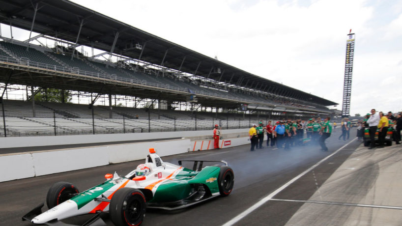 Kyle Kaiser at Indy 500 qualifying