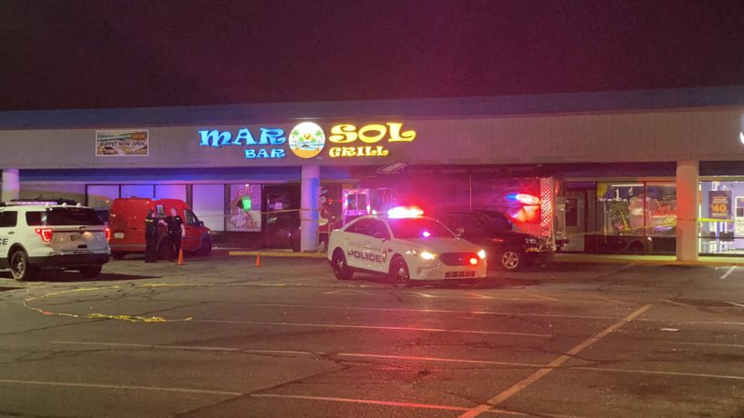 Police cars outside Mar Y Sol