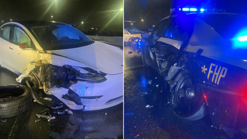 Another Tesla Reportedly Using Autopilot Hits A Parked Police Car 93 