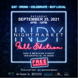 A flyer for Indy Night Market: Fall Edition.