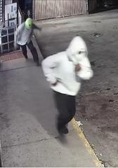 An image of a suspect running from a robbery. 