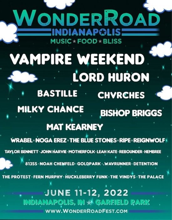 A poster for the WonderRoad Festival in Indianapolis.