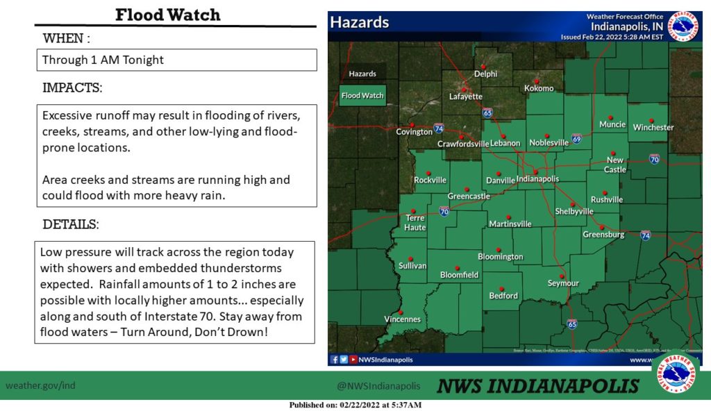 NWS: Flood Watch In Effect Until Wednesday, Snow to Move in Later - Vimarsana News