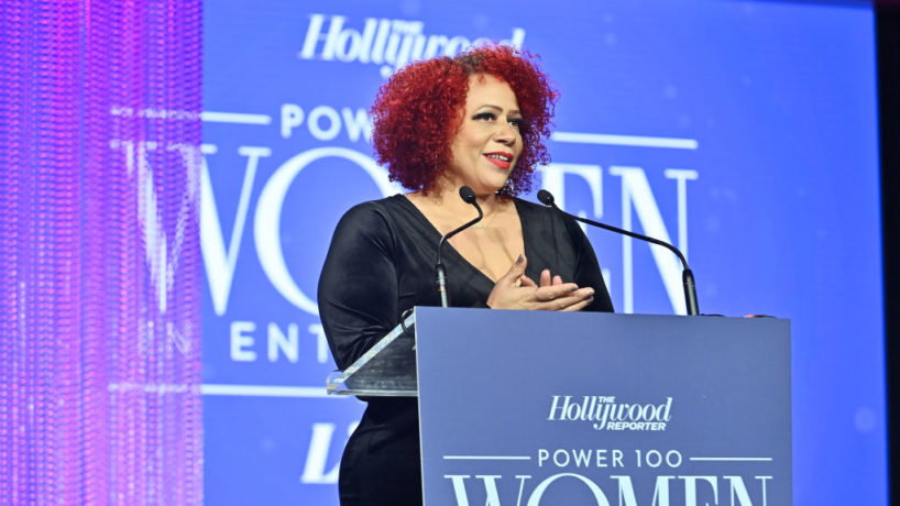Nikole Hannah-Jones speaks onstage at The Hollywood Reporter 2021 Power 100 Women in Entertainment, presented by Lifetime at Fairmont Century Plaza on December 08, 2021 in Los Angeles, California. (Photo by Stefanie Keenan/Getty Images for The Hollywood Reporter)