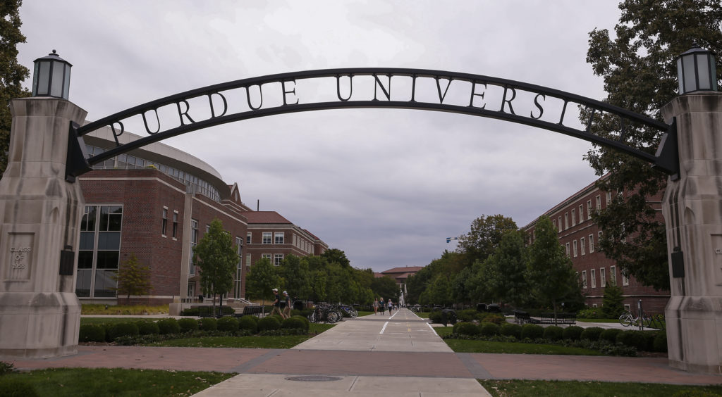 entrance to Purdue University