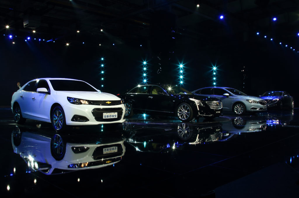 The Chevrolet Malibu, from left, Cadillac CT6, and the Buick Verano vehicles, 