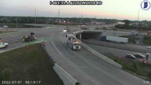 A graphic showing Allisonville Road opening