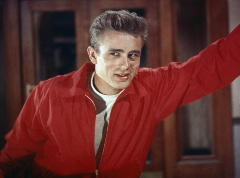 American actor James Dean on the set of Rebel Without a Cause