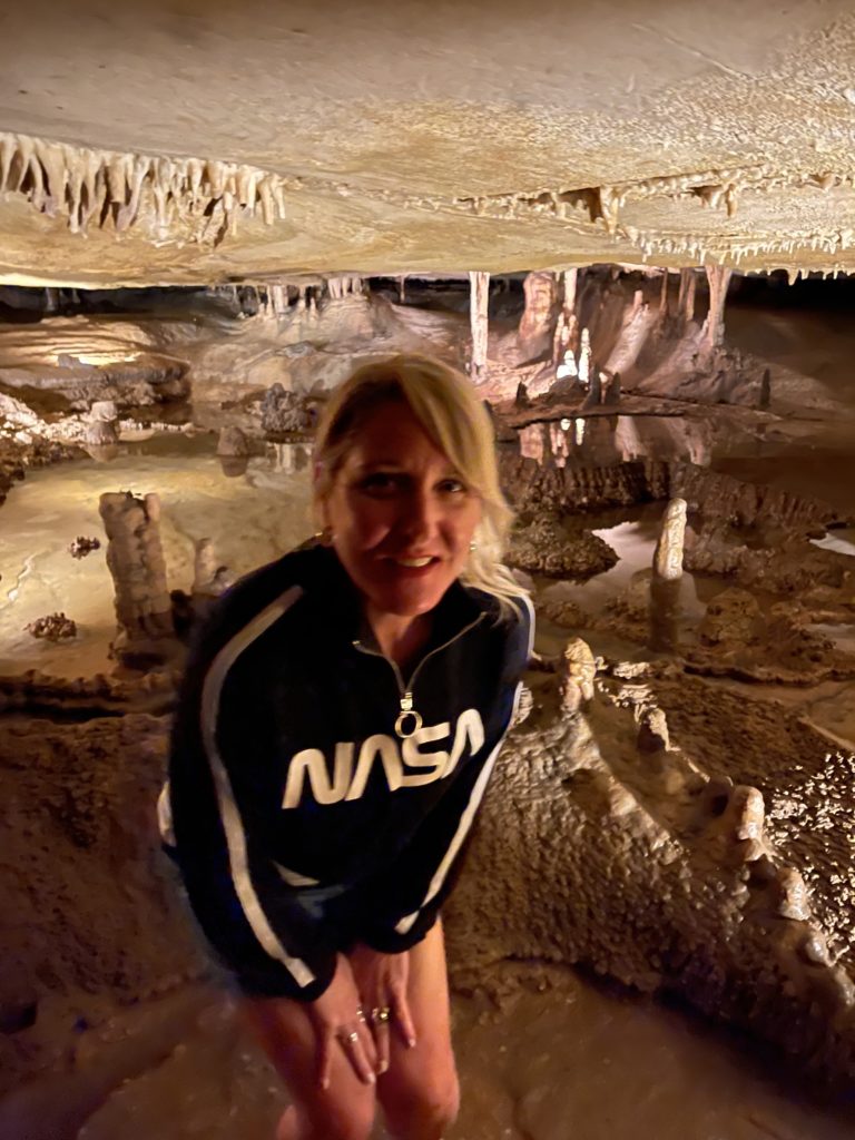 woman standing in merango cave