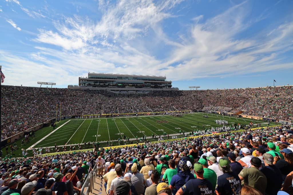 A general view of Notre Dame Stadium