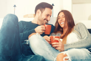 Couple laughing