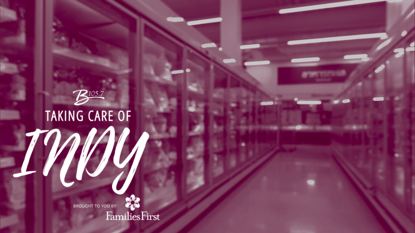 Taking Care of Indy Groceries, in grocery isle