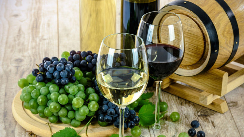 wine and grapes