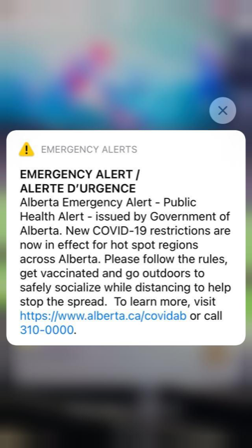 Alberta Emergency Alert : Use Of Emergency Alert System For New Covid