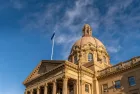 exterior-facade-of-the-alberta-legislature-on-a-beautiful-summer-evening