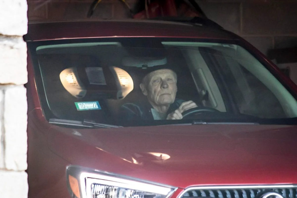 Former Illinois Speaker of the House Michael Madigan parks a car in the garage of his home, Wednesday afternoon, March 2, 2022, in Chicago. Madigan, the former speaker of the Illinois House and for decades one of the nation’s most powerful legislators, was charged with racketeering and bribery on Wednesday March 2, 2022, becoming the most prominent politician swept up in the latest federal investigation of entrenched government corruption in the state. (Ashlee Rezin/Chicago Sun-Times via AP)