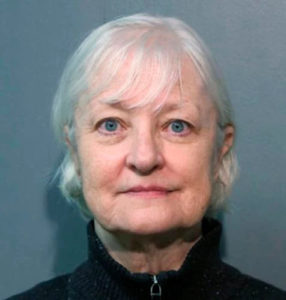 FILE - This January 2018, file photo provided by the Chicago Police Department shows Marilyn Hartman. The 70-year-old woman with a history of slipping past security at airports and sneaking onto flights was sentenced on Thursday, March 3, 2022, to more than three years in prison for trespassing at Chicago's O'Hare International Airport in 2019. (Chicago Police Department via AP, File)