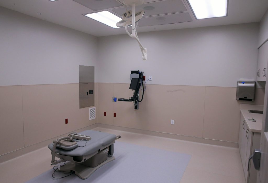 FILE - A surgical procedure room is photographed on Oct. 2, 2019, in the new Fairview Heights, Ill., Planned Parenthood facility. (Christian Gooden/St. Louis Post-Dispatch via AP, File)